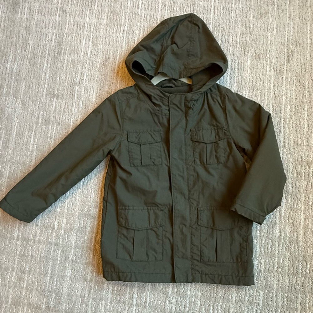 Kids Olive Green Coat - 5T